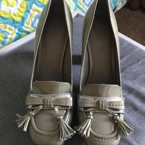 Cute gray heels perfect for work!